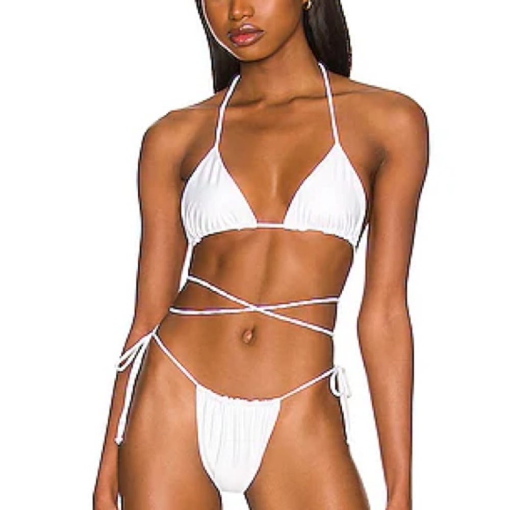 Lovers and Friends Cassie Top and Cassie Bottom Set - White, Size Large
